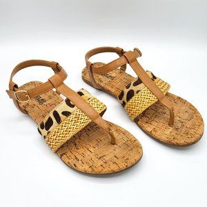 Carlos by Carlos Santana FRANCIS Tan Woven Sandal SZ 6